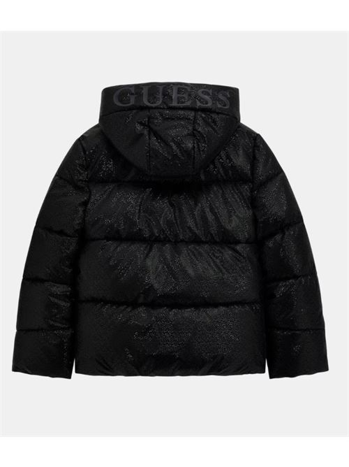 hooded ls padded puffer w/zip GUESS | J5BL13 WGIW0JBLK